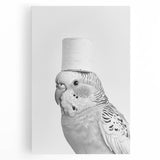 Bathroom Wall Art - Bird with Toilet Paper Hat