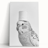 Bathroom Wall Art - Bird with Toilet Paper Hat