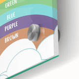 Colors Kids Educational Wall Art – Rainbow Learning Poster