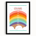 Colors Kids Educational Wall Art – Rainbow Learning Poster