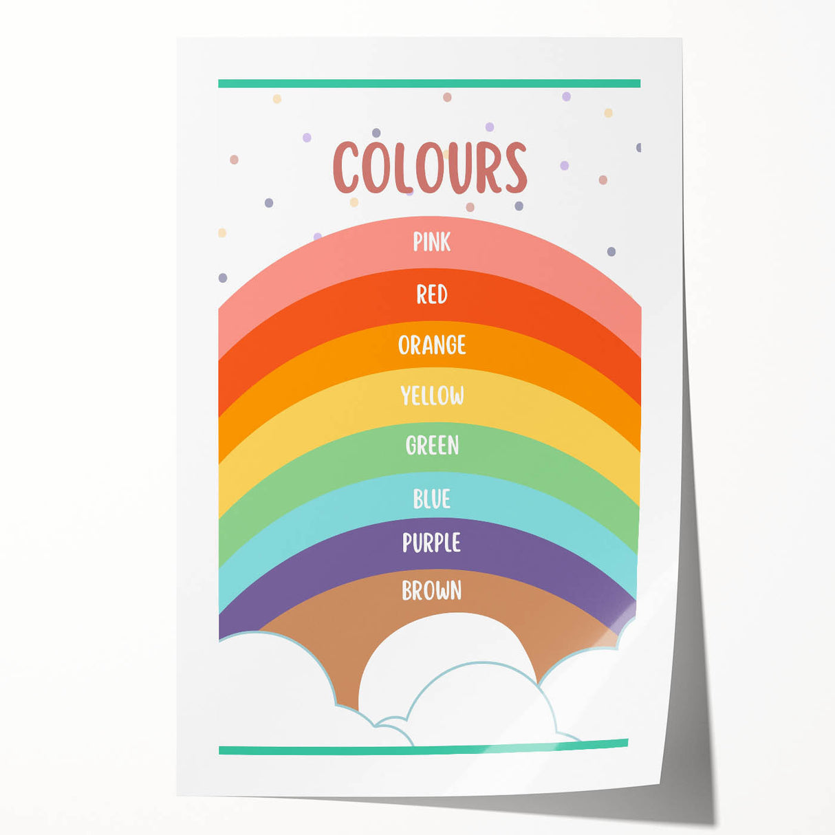 Colors Kids Educational Wall Art – Rainbow Learning Poster
