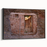 Black and white landscape art painting of Ethiopian scenery on framed canvas, suitable for bedroom wall decor.