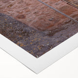 Art deco poster featuring an Ethiopian landscape in muted earth tones on rolled canvas, suitable for dining room decor.