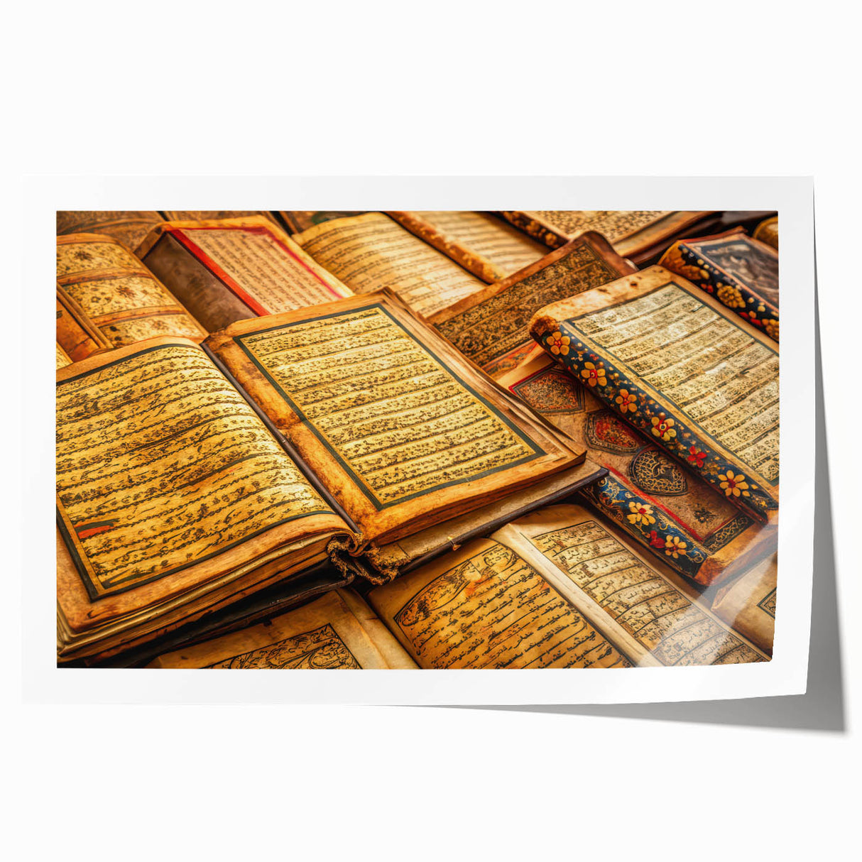 Extra large rolled print of a Mali landscape with vibrant earth tones, ideal for art wall dining room.