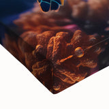 Large art of a Seychelles landscape in black and white on stretched canvas, suitable for bedroom wall decor.