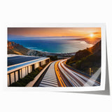 Extra large rolled canvas print featuring a South African landscape with vibrant sunset colors, ideal for dining room decor.