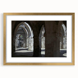 Extra large abstract art print of a textured African landscape in gold frame, ideal for living room decor.