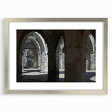 Textured abstract art print of a Tanzanian landscape in muted earth tones on a framed canvas, ideal for bedroom art.