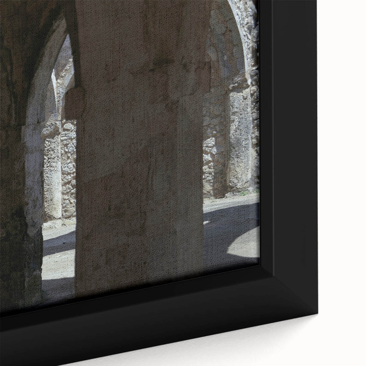 Extra large black wall art featuring a textured, colorful African Tanzania scenery on framed canvas.