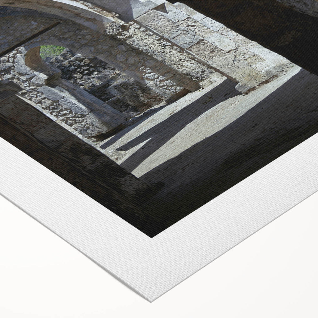 Art deco poster of a Tanzanian landscape in muted earth tones on rolled canvas, suitable for dining room walls.