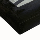 Large black and white landscape art painting of Tanzania scenery on stretched canvas, suitable for bedroom wall art.