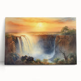 Large black and white photo of an African savannah on stretched canvas, ideal for kitchen wall art or bedroom decor.