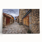 Black and white stretched canvas of an Asian scenery, ideal for kitchen wall art or bedroom ambiance.