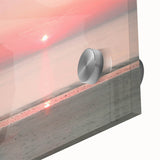 Large abstract wall art featuring a mid-century modernist design in muted earth tones, printed on acrylic glass.