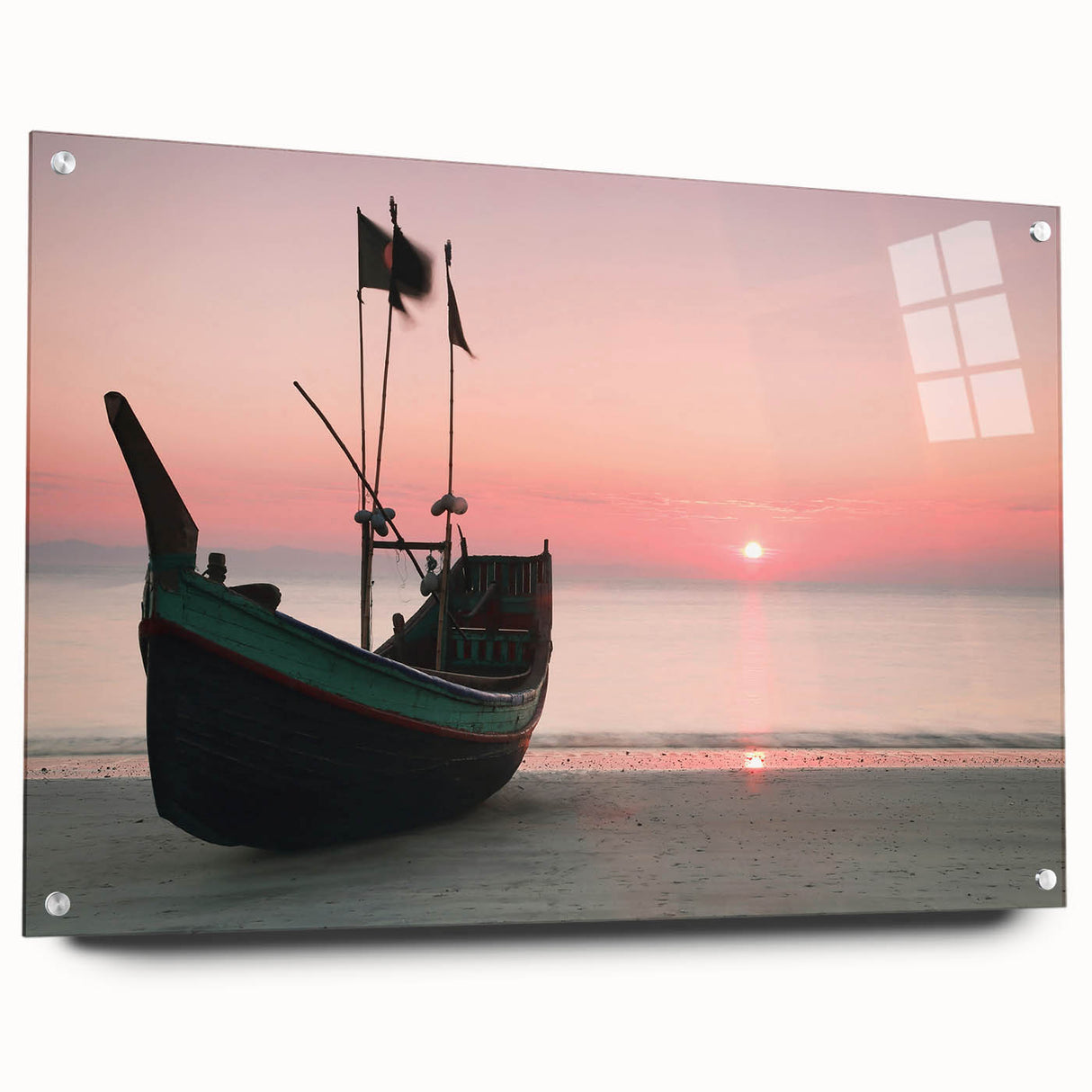 Acrylic print of large abstract wall art depicting vibrant scenery in Bangladesh, ideal for bedroom or dining room decor.
