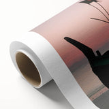 Art deco poster of a serene Bangladesh landscape in pastel shades on rolled canvas, ideal for nursery wall art.