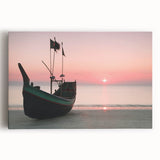 Black and white photograph of Bangladesh scenery on large stretched canvas, ideal for kitchen wall art.