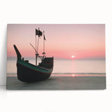 Black and white photo of a serene Bangladeshi landscape on stretched canvas, suitable as kitchen wall art or bedroom decor.