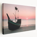 A panoramic acrylic print of a lush Bangladesh landscape in vibrant green and blue tones, suitable for kitchen wall art.