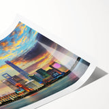 Extra large wall art featuring line art flowers in black on a white background, ideal for large living room decor.