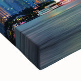 Black and white large art canvas of Shanghai skyline, ideal for bedroom wall decor.