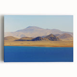 Black and white stretched canvas featuring a panoramic view of Tibetan scenery, ideal for kitchen wall art.