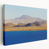 Large canvas art featuring a serene Tibetan landscape in muted earth tones, ideal for kitchen wall decor.
