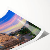 Extra large wall art featuring line art flowers in subtle shades, on a rolled print, suitable for large living room decor.