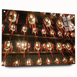 Acrylic print of Hong Kong skyline in muted gray, ideal for modern dining room ambiance.