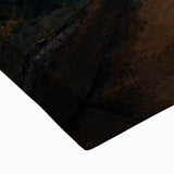 Large art of a black and white landscape painting on stretched canvas, depicting an Indian scenery.