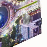 Large abstract wall art featuring a mid-century modernist design with muted earth tones on acrylic glass.