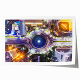 Extra large rolled print of a serene Indonesian landscape with lush greenery and floral elements.