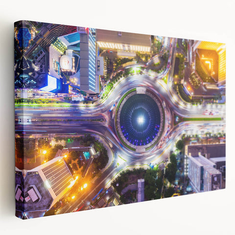 Large art featuring a serene Indonesian landscape on stretched canvas, ideal for kitchen wall decor.