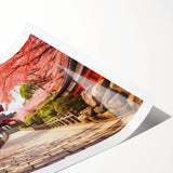 Extra large rolled print featuring line art flowers in a monochrome palette, ideal for large living room wall art.