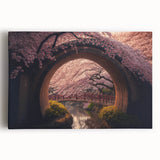 Black and white large art print of a serene Japanese landscape on stretched canvas, ideal for kitchen or bedroom wall decor.