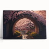 Large black and white canvas print of a Japanese landscape, ideal for kitchen wall art.