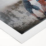 Art deco poster depicting a serene Malaysian landscape on rolled canvas.