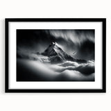 Extra large abstract art print featuring vibrant, colorful scenery of Nepal on a textured canvas.