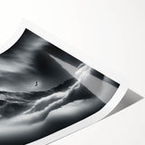 Extra large wall art featuring line art flowers in muted earth tones on a rolled print, suitable for large living room decor.