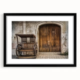 Abstract art print featuring textured, colorful swirls on a large framed canvas, ideal for living room decor.