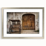 Textured abstract art print of a Philippine landscape in muted earth tones on a framed canvas, ideal for bedroom art.