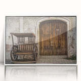 Acrylic print of a serene Philippine landscape in soft pastel colors, framed in white, suitable for modern art wall decor.