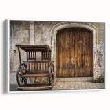 Vintage poster art of a Philippine scenery in vibrant colors on a large framed canvas, ideal for living room decor.