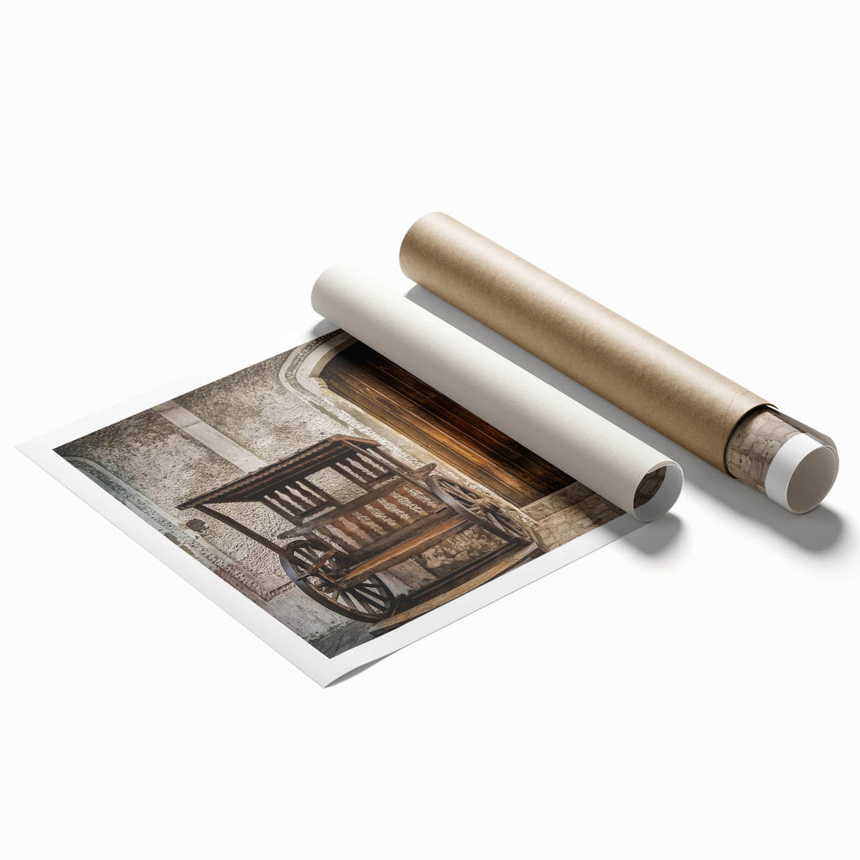 Extra large rolled print of a serene Philippine landscape with lush greenery and floral elements.