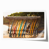 Extra large rolled print of Sri Lanka scenery with vibrant green and blue tones, ideal for art wall dining room.