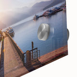 Large abstract wall art of a Taiwan scenery in vibrant colors on acrylic glass, ideal for dining room art.