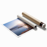 Extra large rolled print of a serene Taiwanese landscape with vibrant green hues, ideal for classy bathroom wall art.