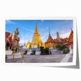 Extra large rolled print of Bangkok scenery with floral elements in vibrant hues, ideal for art wall dining room.
