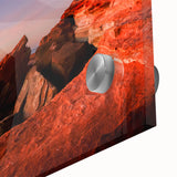 Large abstract wall art of Perth scenery on acrylic glass, in subdued earth tones, ideal for dining room ambiance.