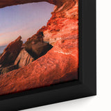 Extra large framed canvas featuring a textured depiction of Perth, Australia, in black with colorful accents.